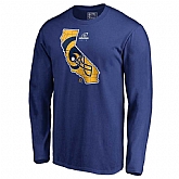 Men's Rams Blue 2018 NFL Playoffs Long Sleeve T-Shirt,baseball caps,new era cap wholesale,wholesale hats
